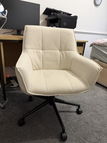 Beige fabric swivel - beige, office