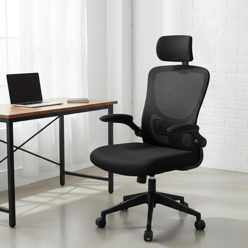 High back ergonomic - high, mesh