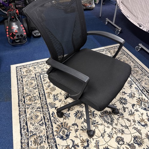 Black mesh office chair with - mesh,
