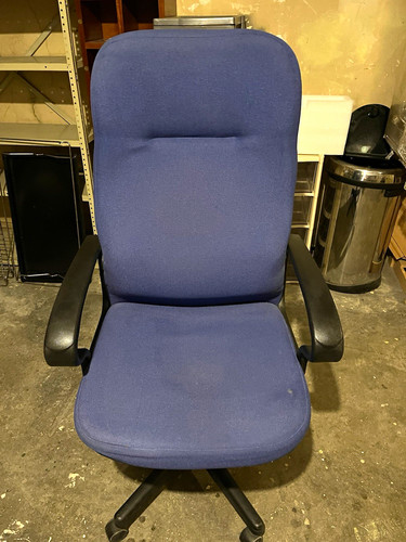 Blue fabric executive swivel - fabric,