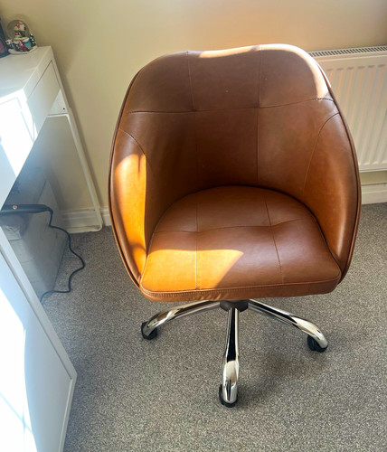Brown executive faux leather - brown,